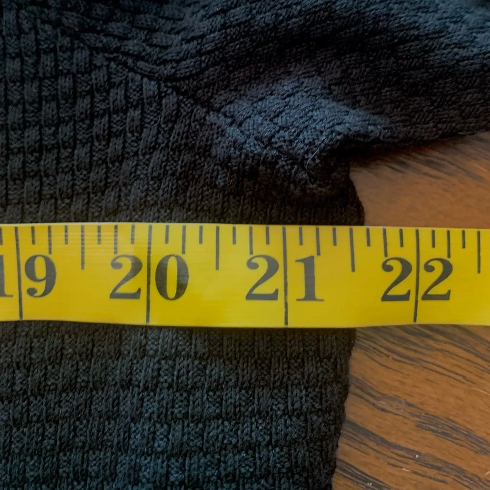 Talbots Navy Blue Cardigan Sweater Textured Preppy Knit career casual 1X 14 16 - Picture 12 of 16